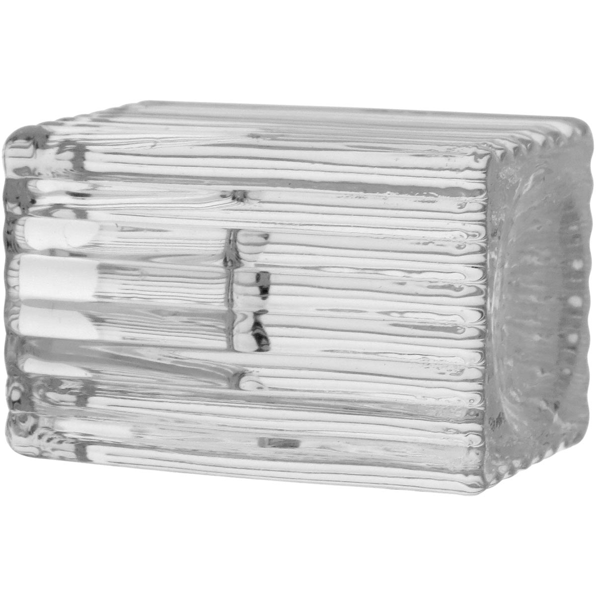 Castiçal de Vidro Transparente 6x4cm Porta Velas Elegante