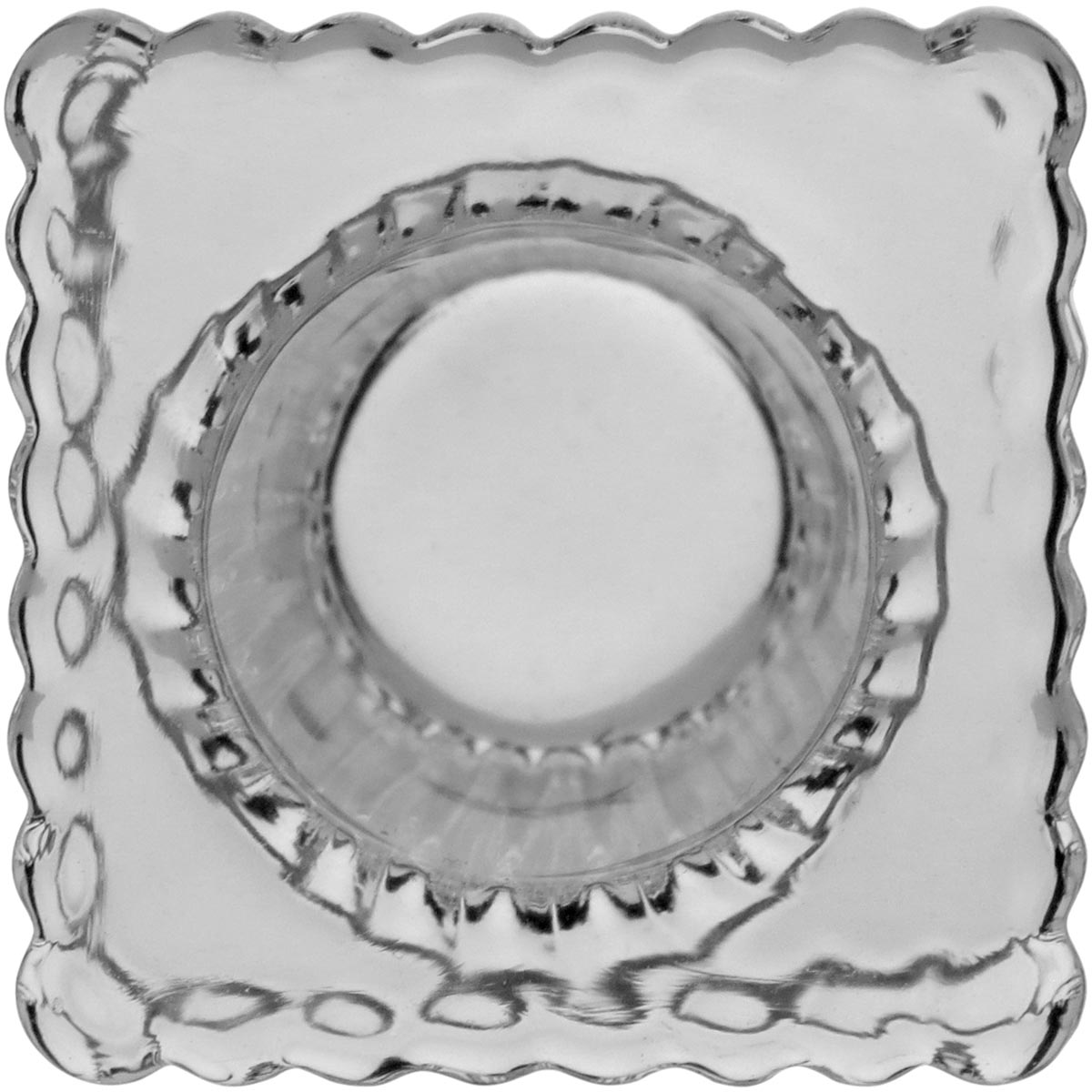 Castiçal de Vidro Transparente 6x4cm Porta Velas Elegante