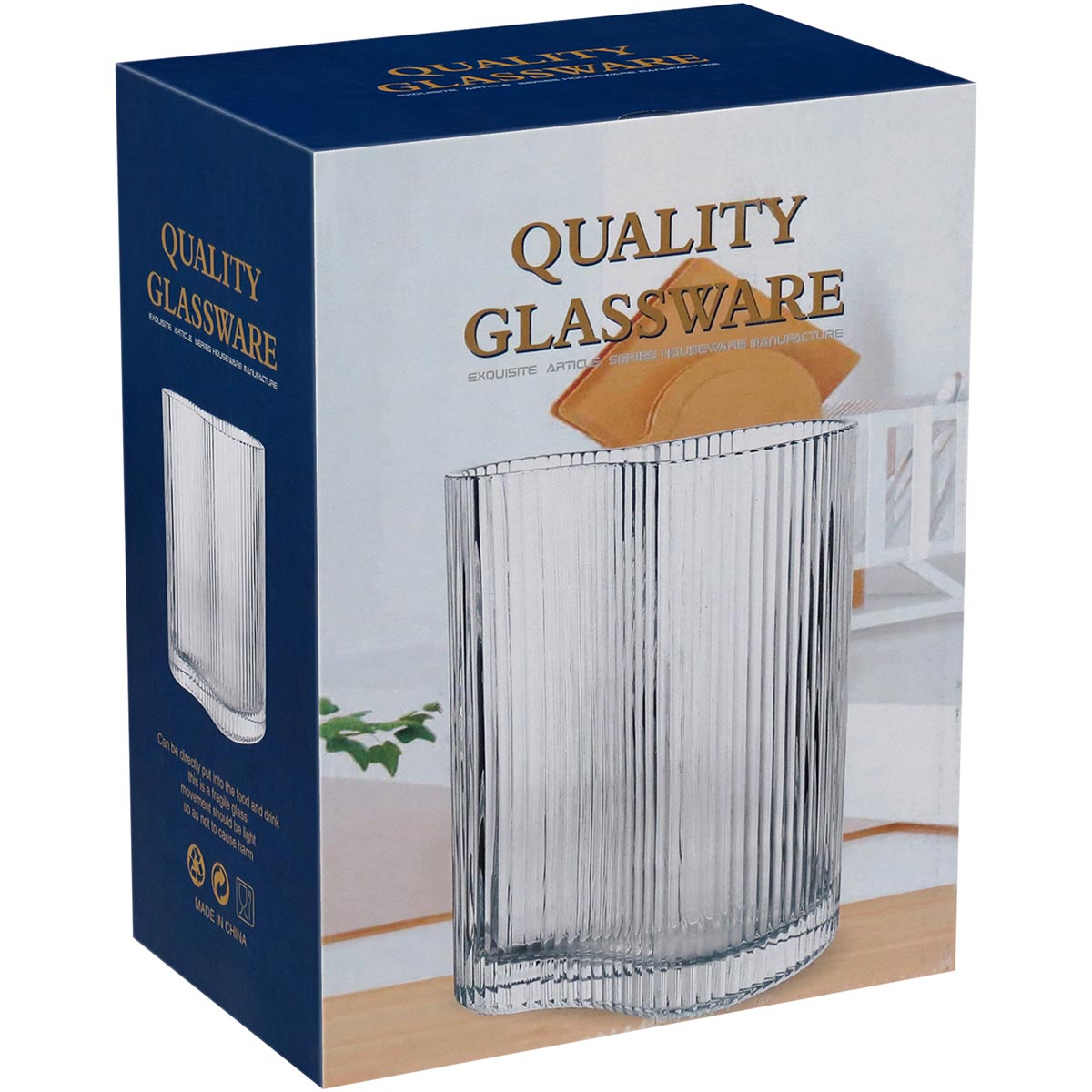 Vaso Vidro 21x17x16cm Transparente