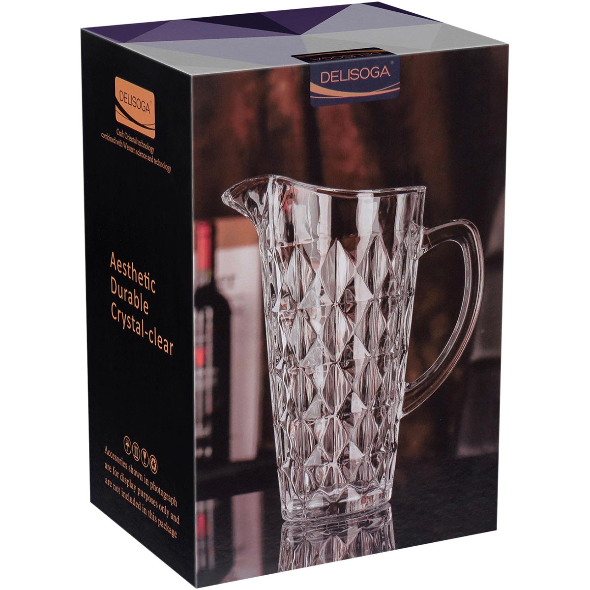 Jarra de Vidro Transparente Dalia 1,2L 25x21x13cm Bico Antiderrame