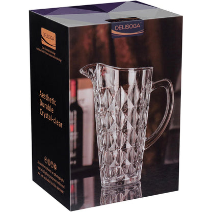 Jarra de Vidro Transparente Dalia 1,2L 25x21x13cm Bico Antiderrame