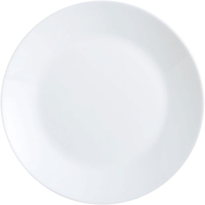 Conjunto 6 Pratos Rasos Branco Arcopal Zelie Vidro Temperado 25cm