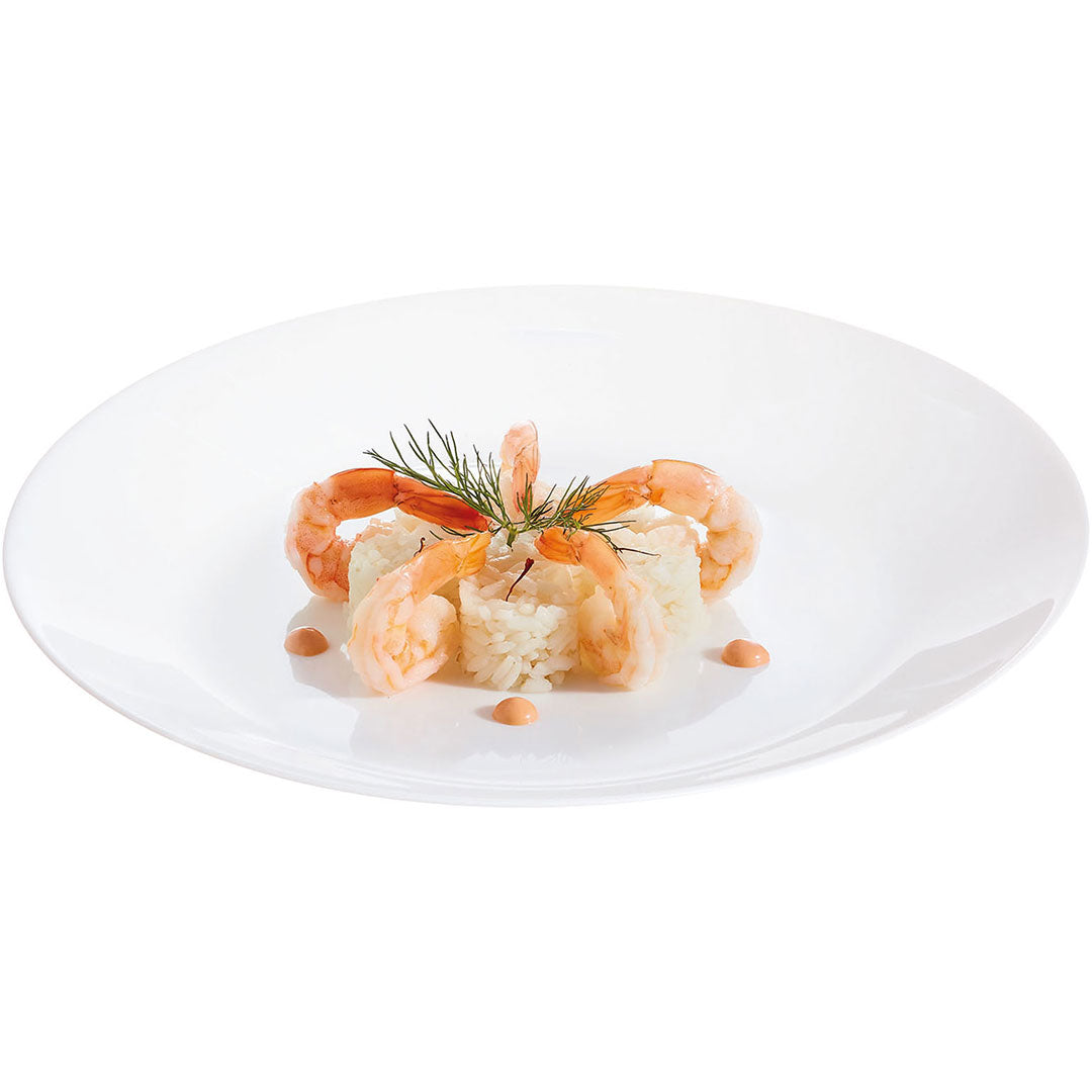 Conjunto 6 Pratos Rasos Branco Arcopal Zelie Vidro Temperado 25cm