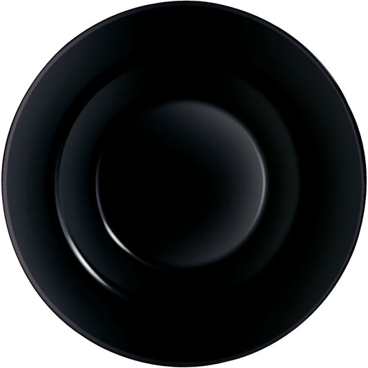 Prato Pasta Luminarc Friend's Time Vidro Temperado 28cm Preto