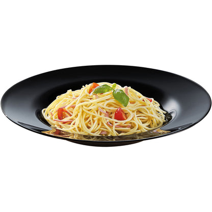 Prato Pasta Luminarc Friend's Time Vidro Temperado 28cm Preto