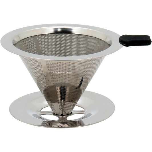 Filtro de Café Inox Reutilizável 9cm Prata - Coador Aço Inoxidável