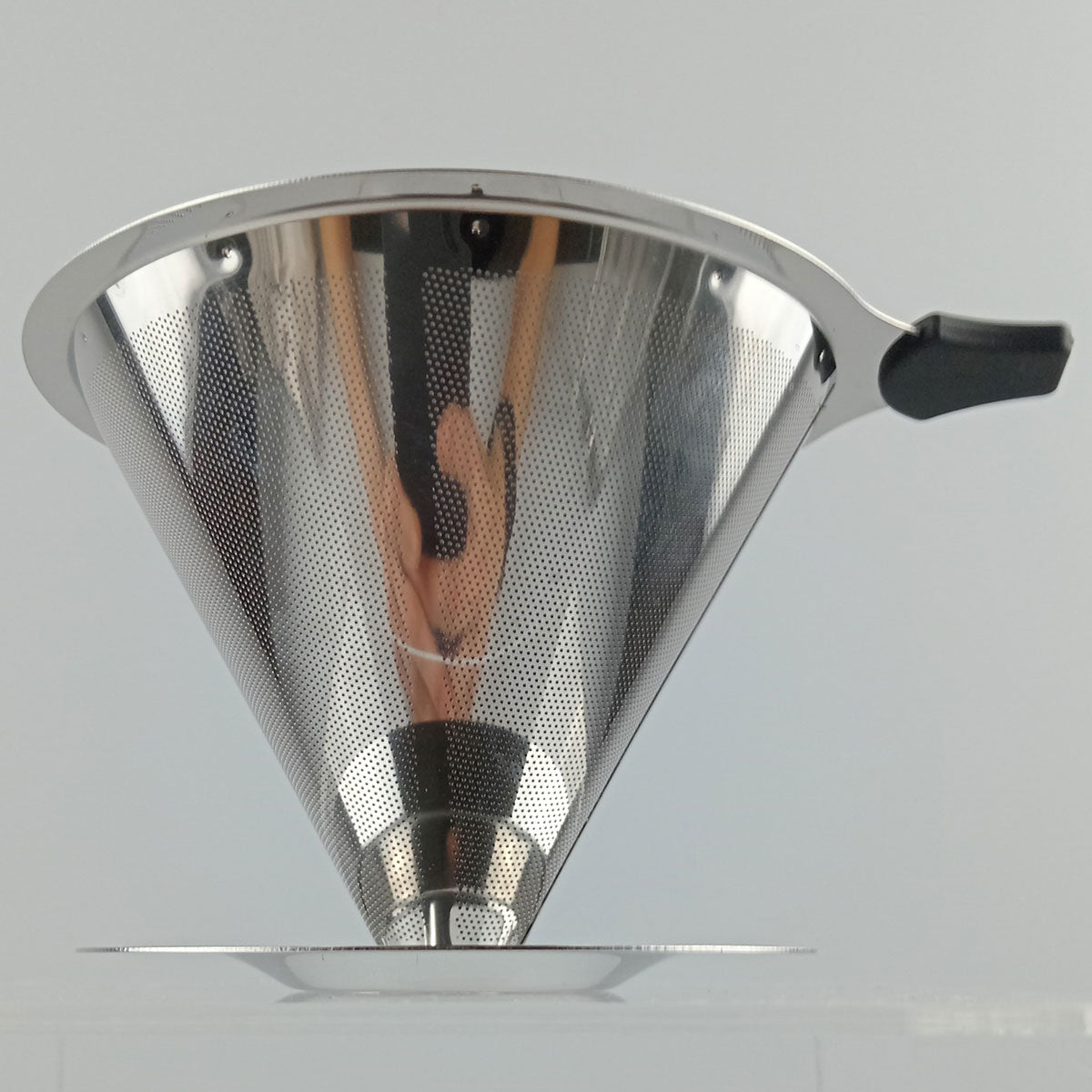 Filtro de Café Inox Reutilizável 9cm Prata - Coador Aço Inoxidável