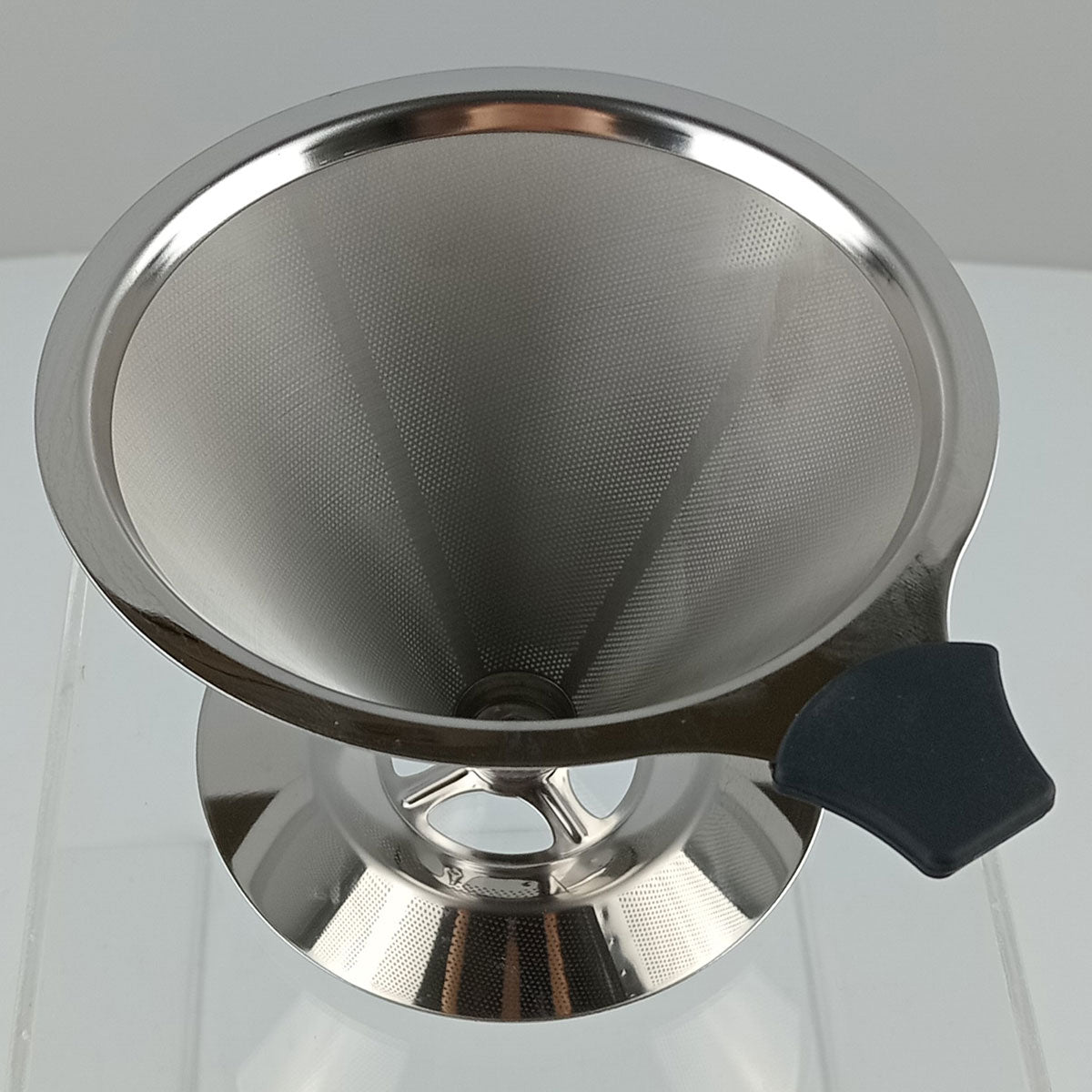 Filtro de Café Inox Reutilizável 9cm Prata - Coador Aço Inoxidável