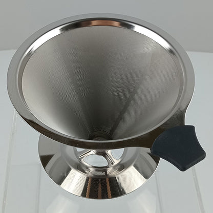 Filtro de Café Inox Reutilizável 9cm Prata - Coador Aço Inoxidável