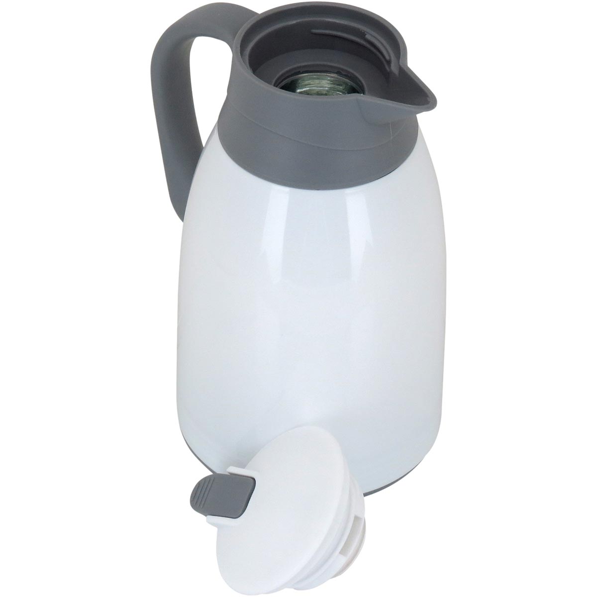 Garrafa Térmica Ampola 1L Branco Vidro e Plástico 25x16x13cm