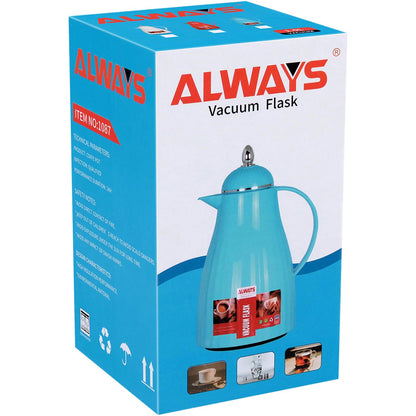 Garrafa Térmica Azul Ampola 1L Plástico Compacta à Prova de Vazamentos