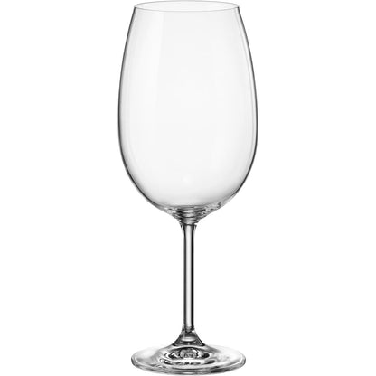 Conjunto 6 Taças de Vinho Bohemia Cristal 850ml Transparente 25x9cm