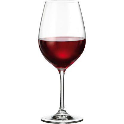 Conjunto de 6 Taças de Vinho Bohemia Sarah Cristal 520ml Transparente