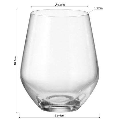 Conjunto 6 Copos de Uísque Bohemia Tori Cristal 400ml Transparente