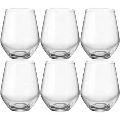 Conjunto 6 Copos de Uísque Bohemia Tori Cristal 400ml Transparente