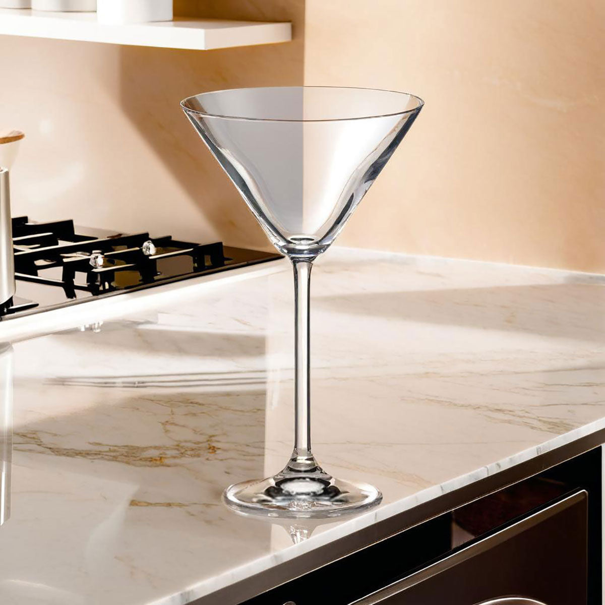 Jogo 6 Taças Martini Bohemia Natalia Cristal 280ml Transparente
