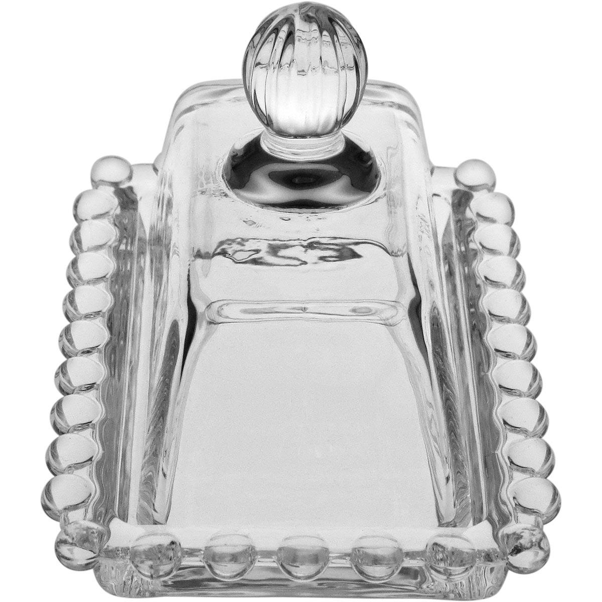 Manteigueira de Vidro Transparente 8x14cm - Elegante e Funcional