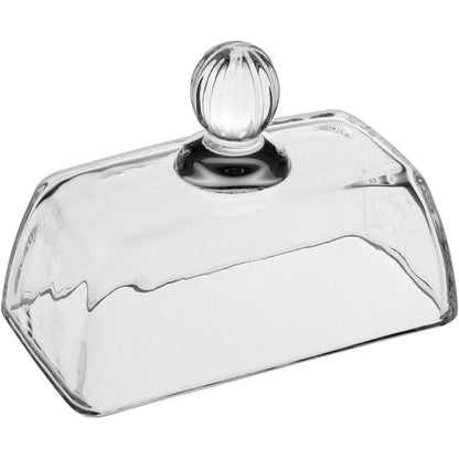 Manteigueira de Vidro Transparente 8x14cm - Elegante e Funcional