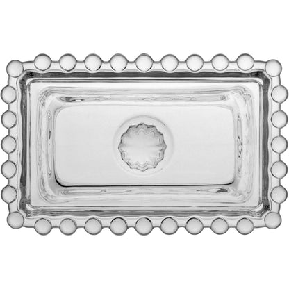 Manteigueira de Vidro Transparente 8x14cm - Elegante e Funcional