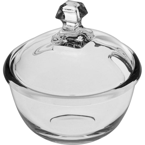 Açucareiro de Vidro Transparente 270ml com Tampa - Elegante e Funcional
