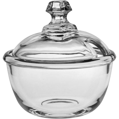 Açucareiro de Vidro Transparente 270ml com Tampa - Elegante e Funcional