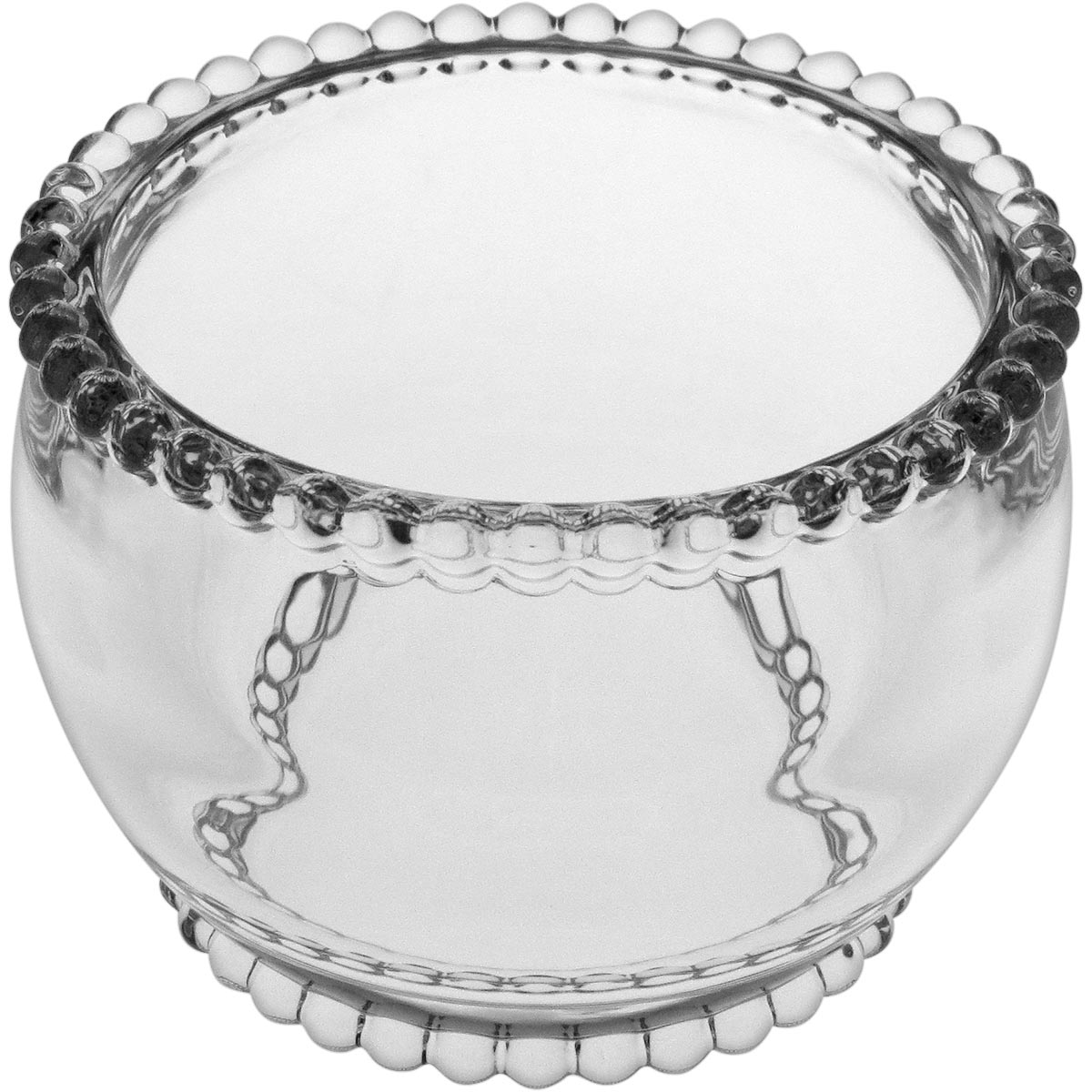 Açucareiro de Vidro Transparente 200ml com Tampa - 11x10cm