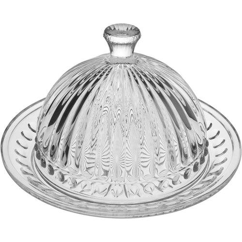Queijeira de Vidro Transparente 13x20cm com Tampa - Ideal para Queijos