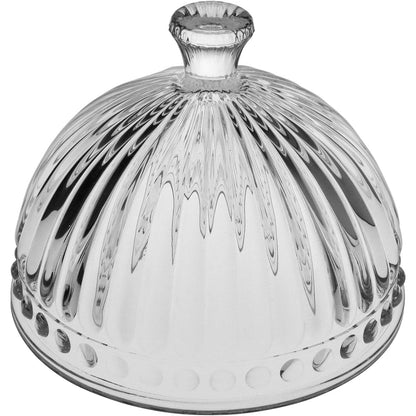 Queijeira de Vidro Transparente 13x20cm com Tampa - Ideal para Queijos