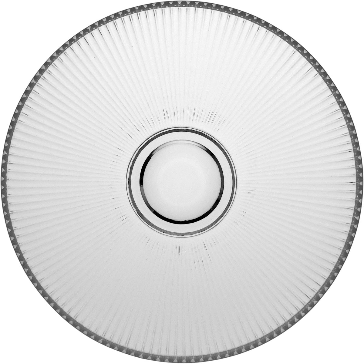 Centro de Mesa Decorativo em Vidro Transparente 25x25cm 7cm altura