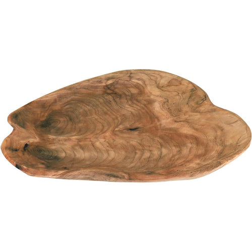 Centro de Mesa Wood em Madeira Natural 44x31cm 5cm de Altura