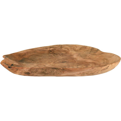 Centro de Mesa Wood em Madeira Natural 44x31cm 5cm de Altura