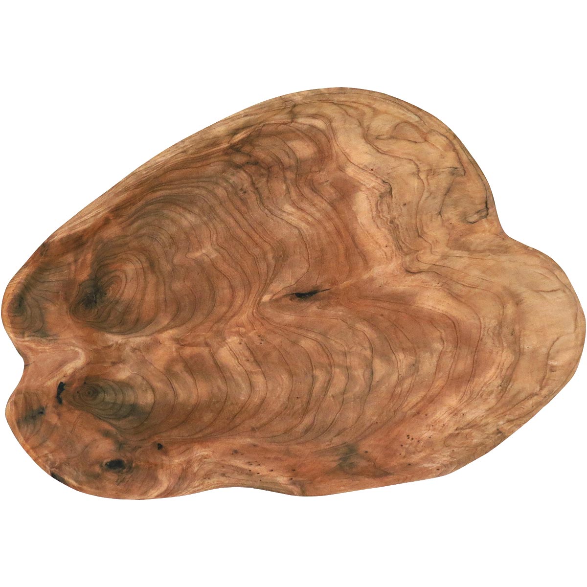 Centro de Mesa Wood em Madeira Natural 44x31cm 5cm de Altura