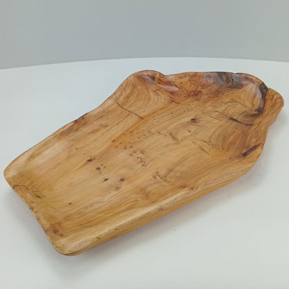 Centro de Mesa Wood em Madeira Natural 44x31cm 5cm de Altura