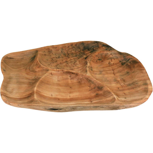 Petisqueira de Madeira Natural Wood 4 Divisões 45x31cm
