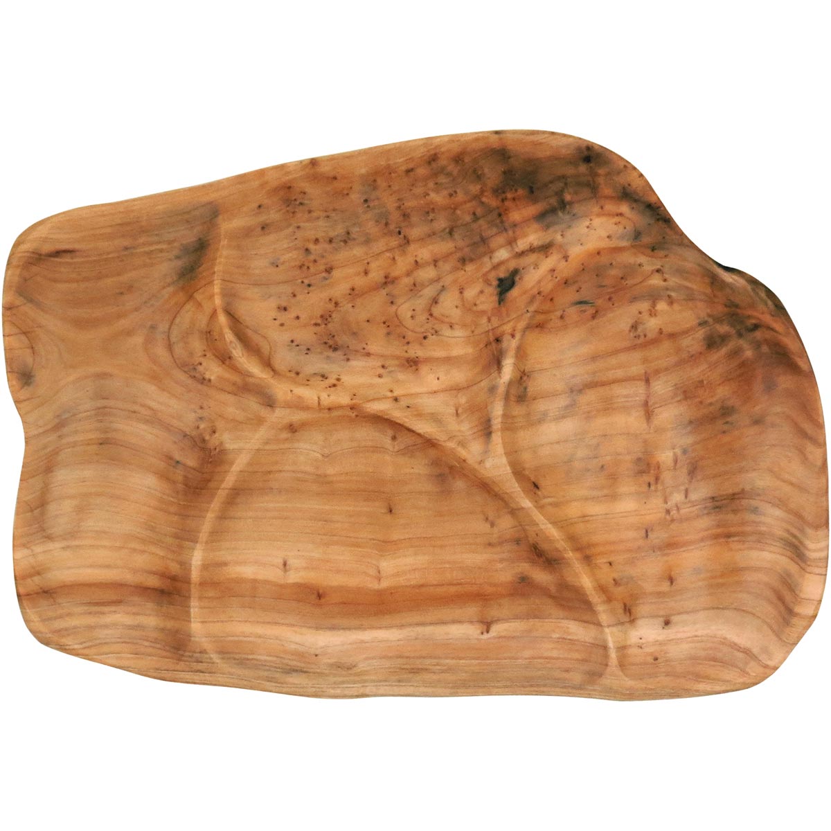 Petisqueira de Madeira Natural Wood 4 Divisões 45x31cm