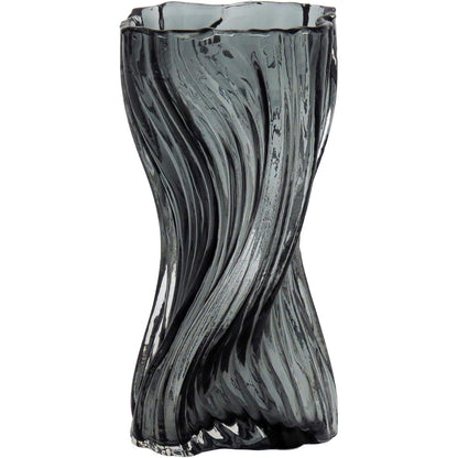 Vaso Vidro 25x15x14cm Cinza