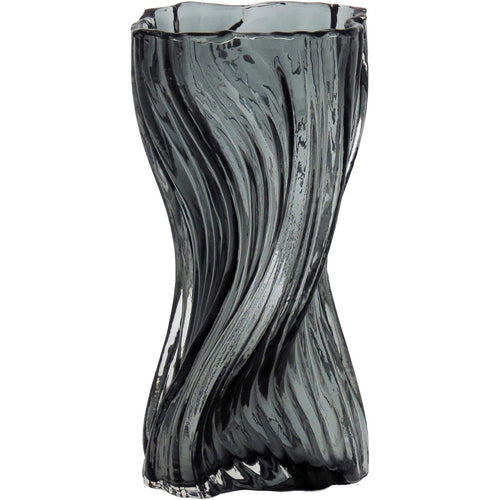 Vaso Vidro 25x15x14cm Cinza