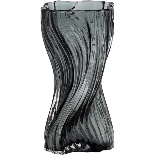 Vaso Vidro 25x15x14cm Cinza