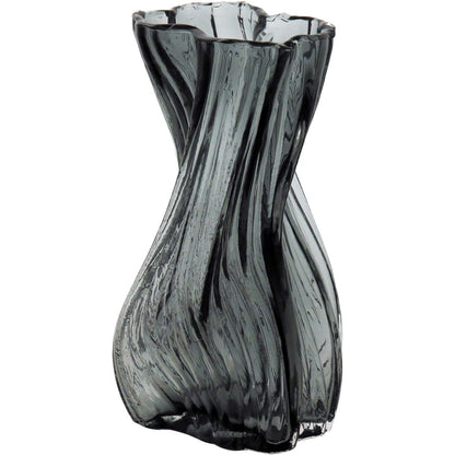 Vaso Vidro 25x15x14cm Cinza