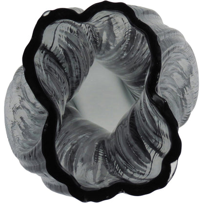 Vaso Vidro 25x15x14cm Cinza