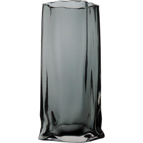 Vaso Vidro 30x15x10cm Cinza
