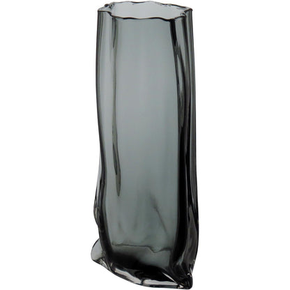 Vaso Vidro 30x15x10cm Cinza