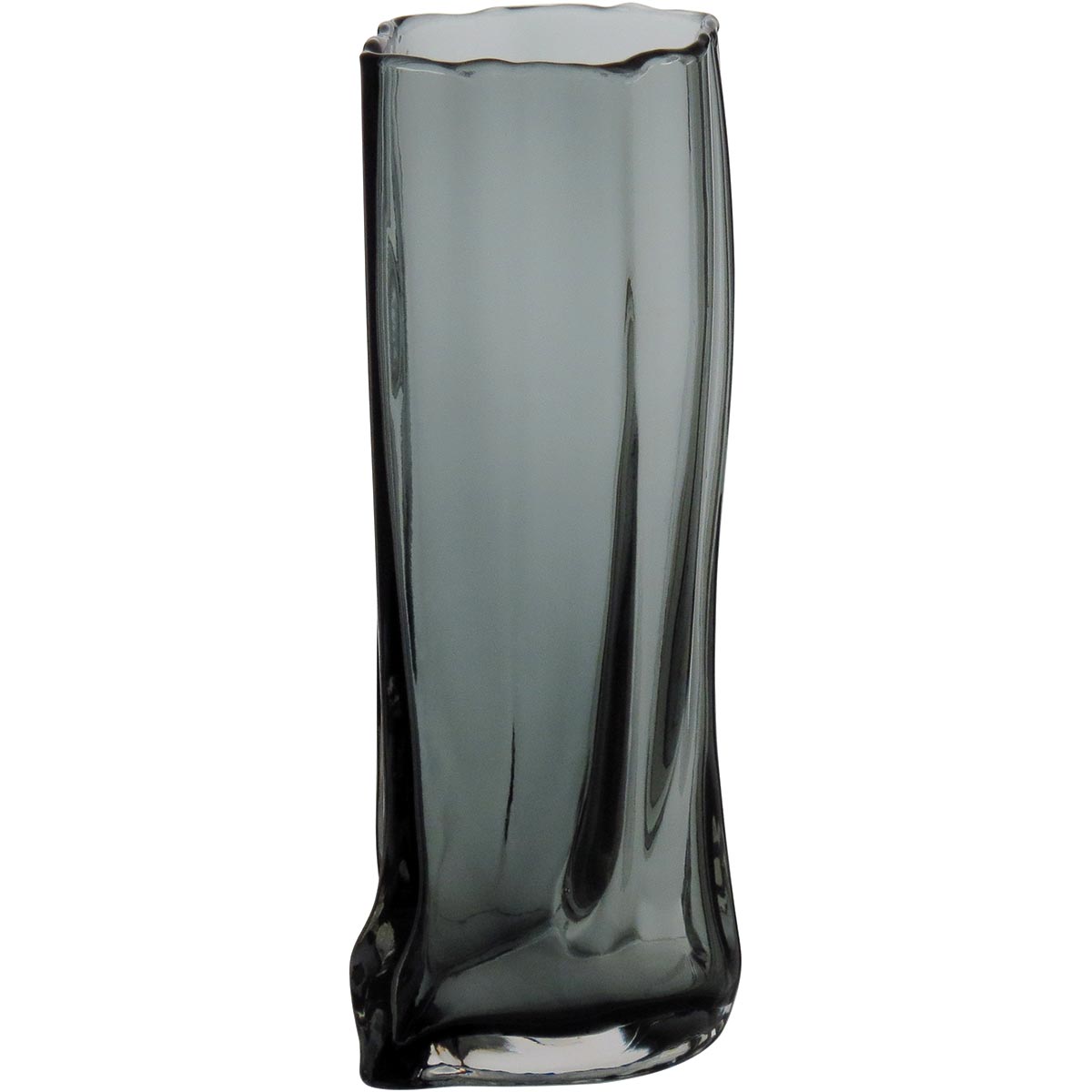 Vaso Vidro 30x15x10cm Cinza