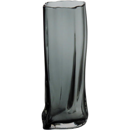 Vaso Vidro 30x15x10cm Cinza