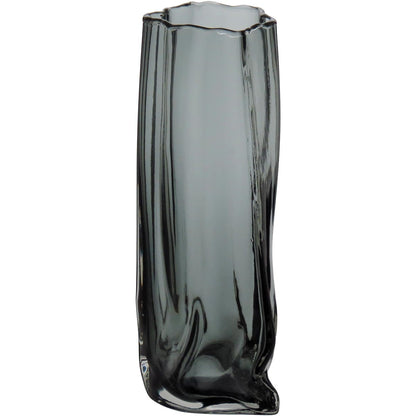 Vaso Vidro 30x15x10cm Cinza