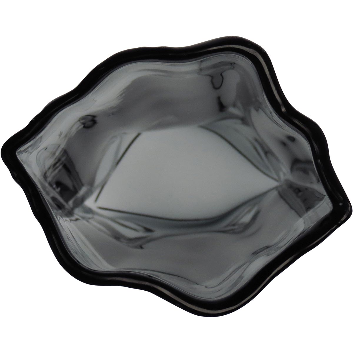 Vaso Vidro 30x15x10cm Cinza