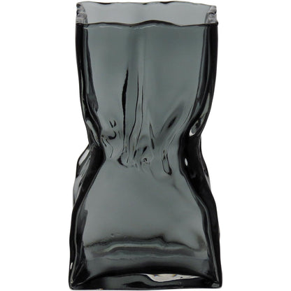 Vaso Vidro 24x14x11cm Cinza
