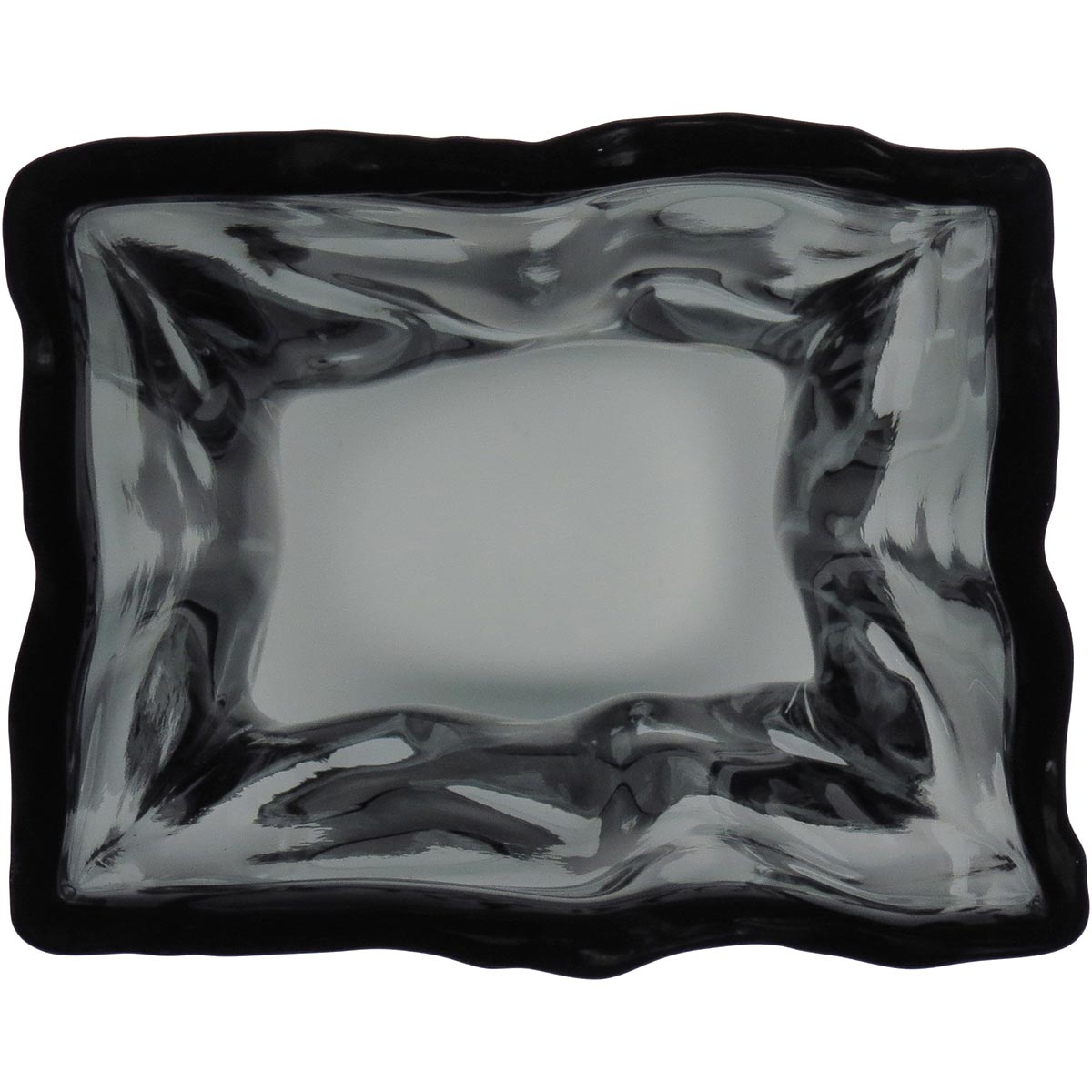 Vaso Vidro 24x14x11cm Cinza