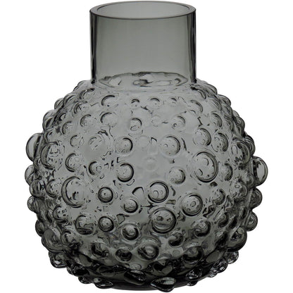 Vaso Vidro 18x16x16cm Cinza