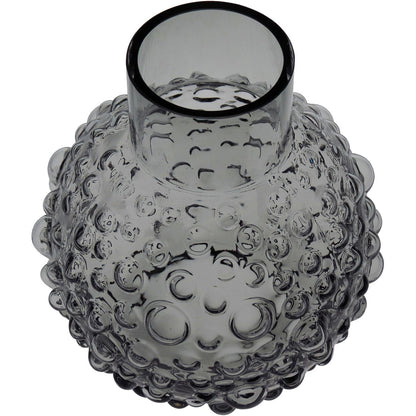 Vaso Vidro 18x16x16cm Cinza